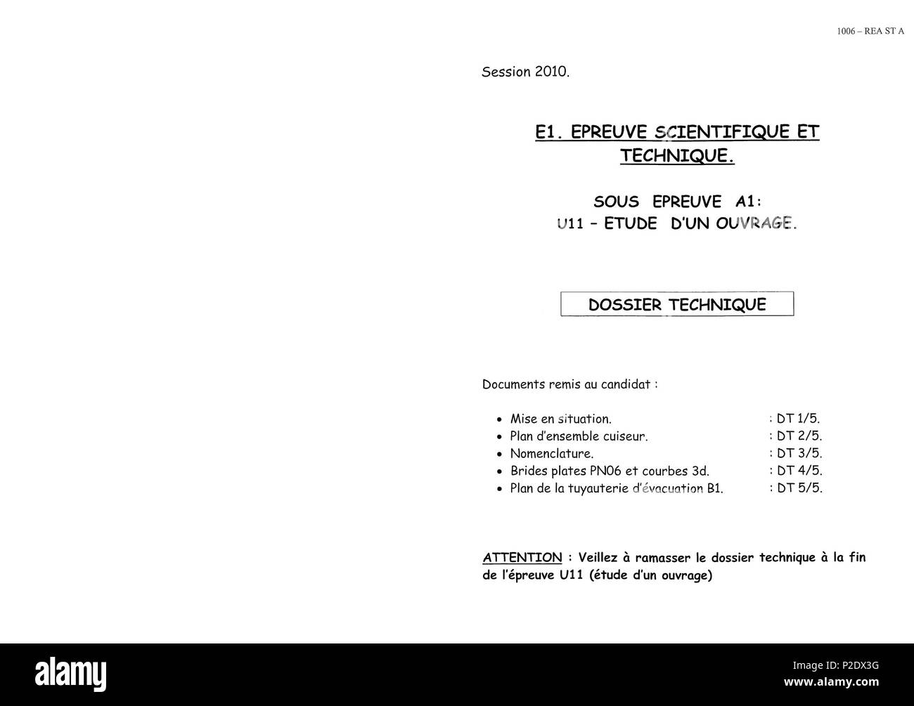 6 Bac rocsm 2010 U11 DT0 Stockfoto