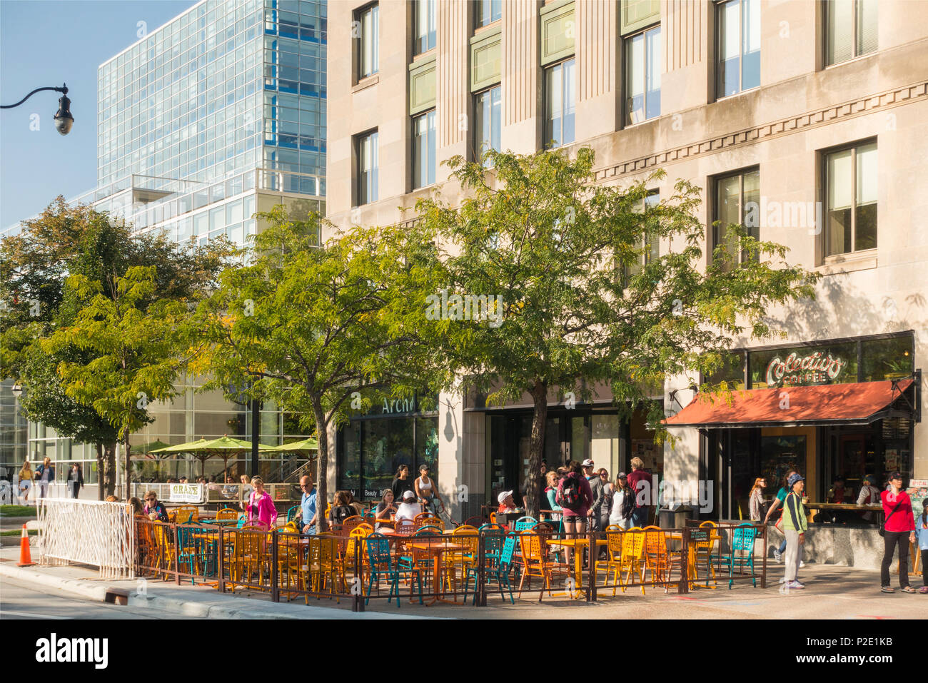 Downtown Madison Wisconsin shopping Stockfoto