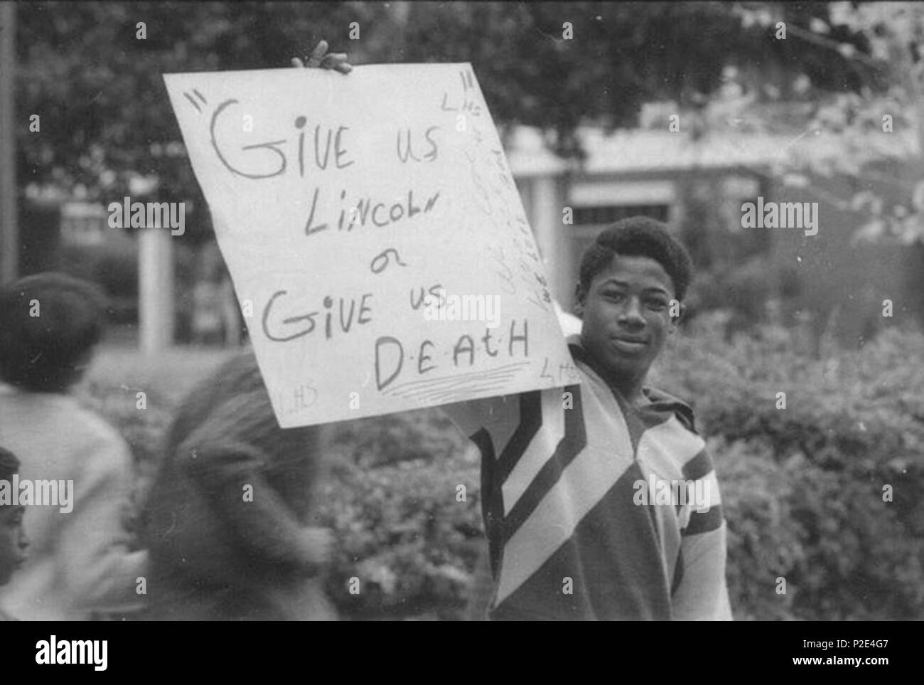. Englisch: Bild der Lincoln High School Protest in Gainesville, Florida, datiert 1969. 1969. Lincoln High School Studenten 26 Bild der Lincoln High School Protest Stockfoto