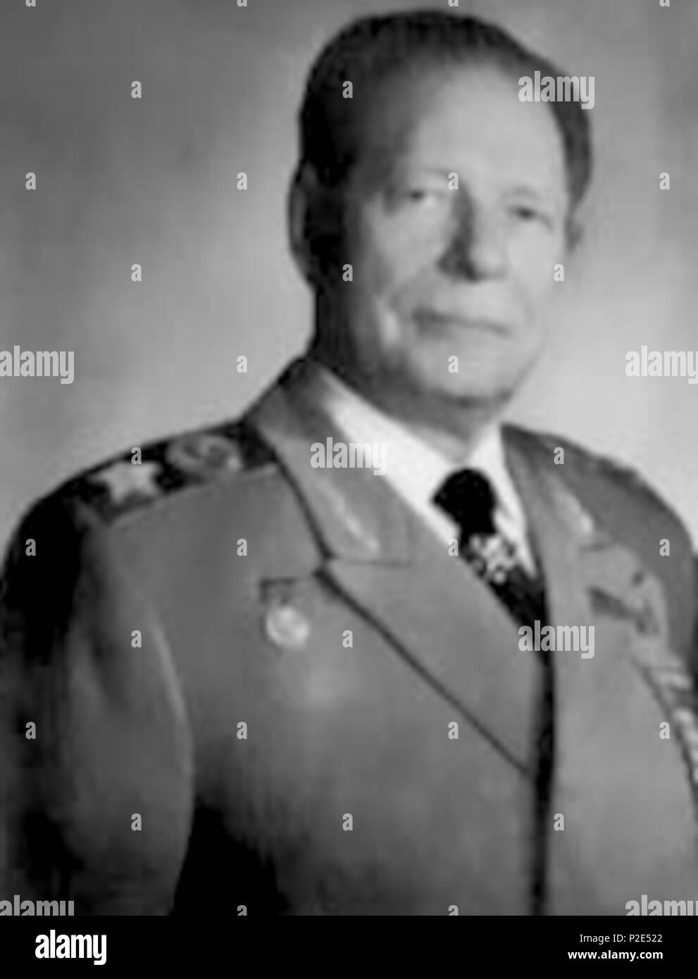 33 Marschall Dmitriy Ustinov in Uniform ohne Brille Stockfoto