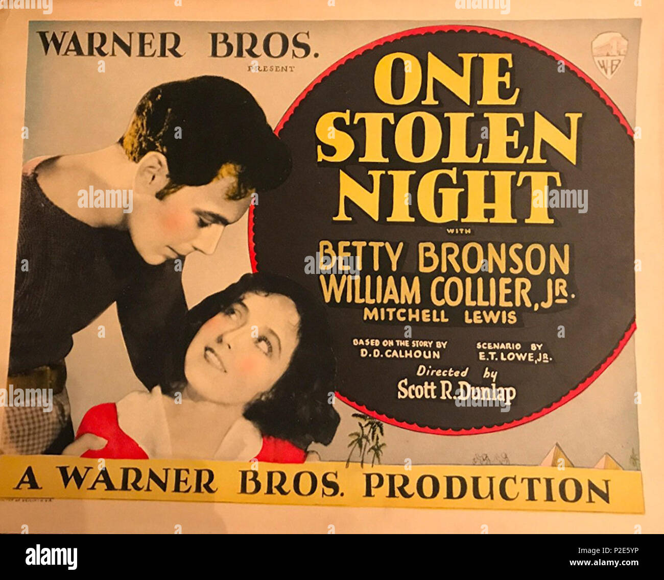 . Englisch: Dies ist eine Lobby card der American Adventure crime Film 1929 eine gestohlene Nacht. 1929. Warner Bros. Gestohlen 38 Eine Nacht (1929) Lobby card Stockfoto