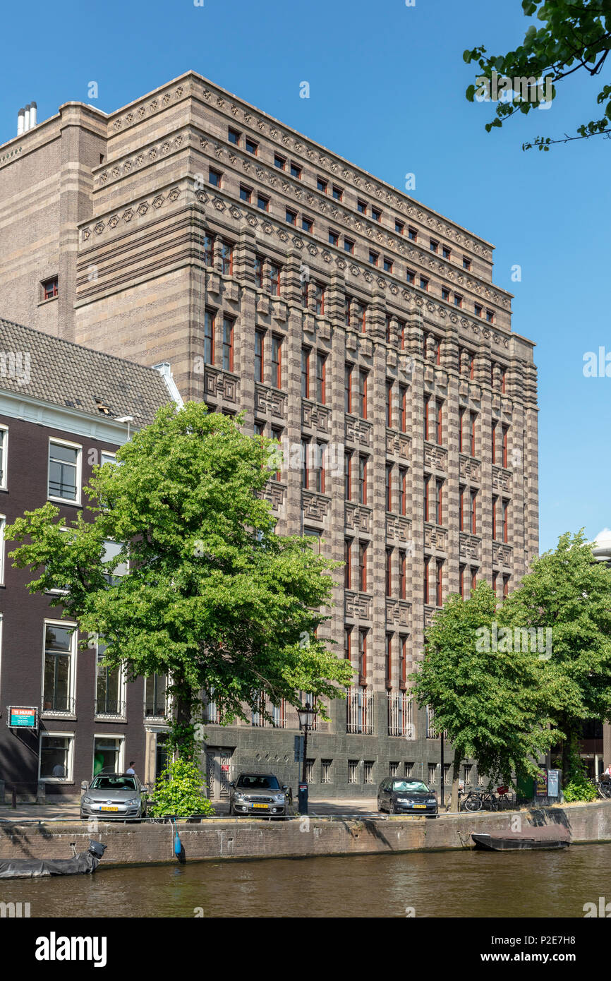 Amsterdam City Archive (stadsarchief) auf Keizersgracht an Vijzelstraat Stockfoto