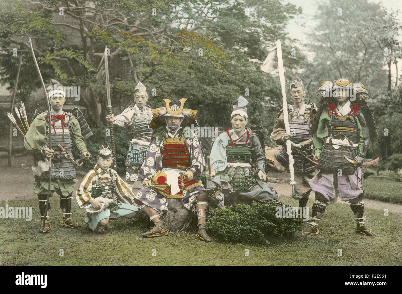 Rüstungen und Waffen der alten Krieger, Japan Stockfoto