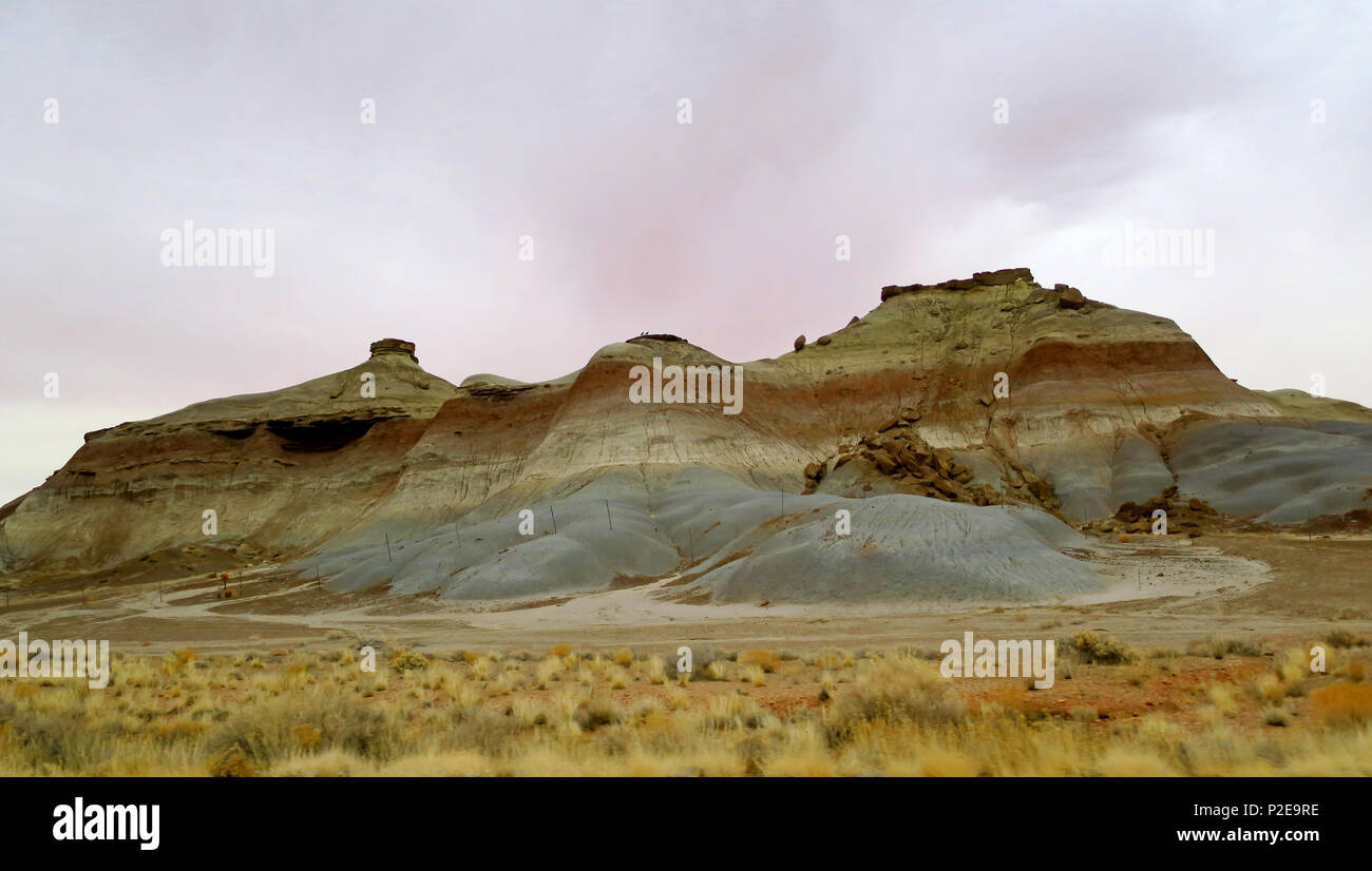 Eine Landschaft der großen Treppe mit einem strahlend blauen Himmel. Stockfoto