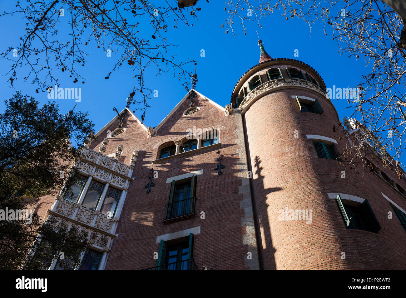 Casa de les Punxes in Barcelona Spanien Stockfoto