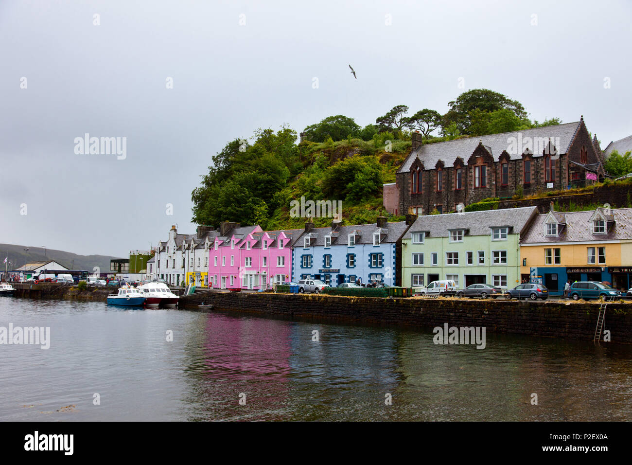 Bunte Häuser, Port, Portree, Ilse von Skye, Schottland Stockfoto