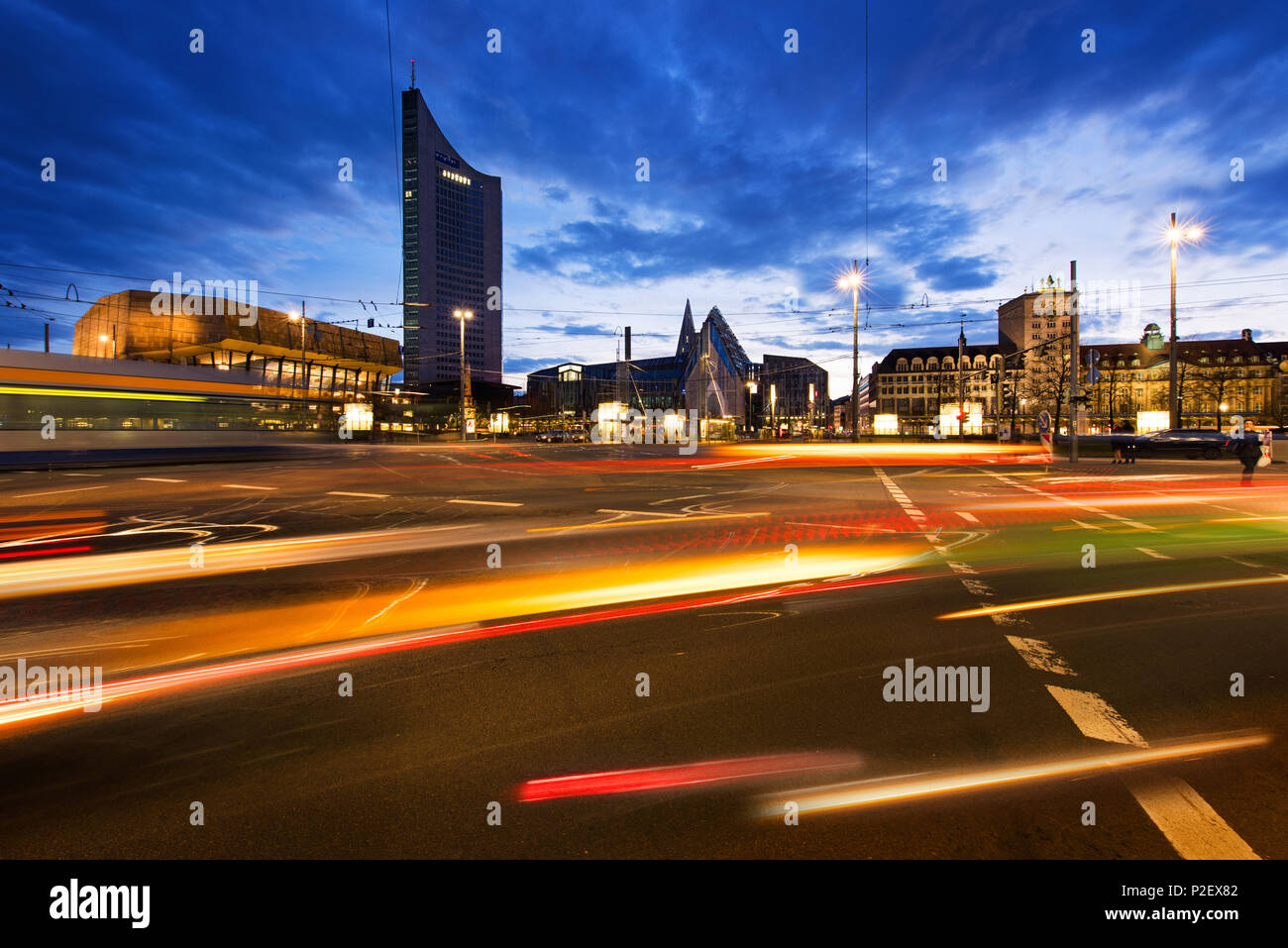 Architektur, Außenansicht, Augustusplatz, Sachsen, Leipzig, Deutschland, Europa Stockfoto