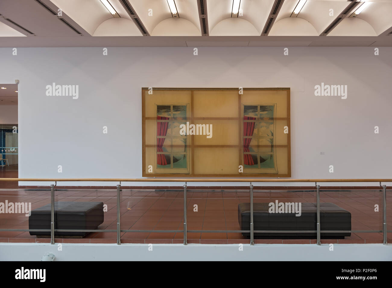 Galerie mit Sitzecke im Museum Ludwig, Köln, Deutschland Stockfoto