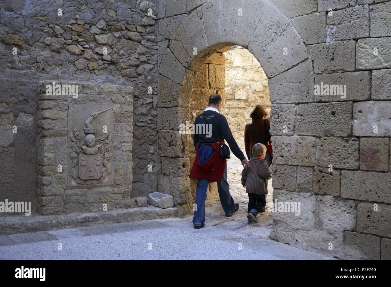 Spanien - Valencia autonome Region - L'ALACANTÍ (Kreis) - Alicante. Alicante (Hauptstadt) Castillo de Santa Bárbara Acceso a la parte Alta del Castillo. Stockfoto