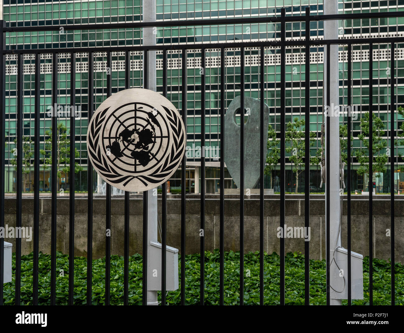 Hauptsitz der Vereinten Nationen in New York City Stockfoto