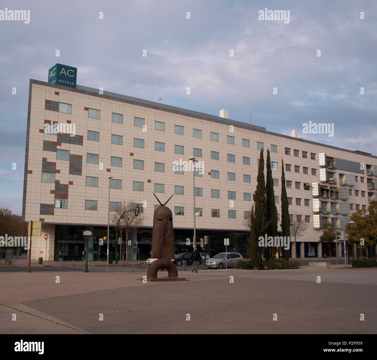 Hotel AC Cordoba, die Avenida de la libertad Junto a Estacion de Ferrocarril. Stockfoto