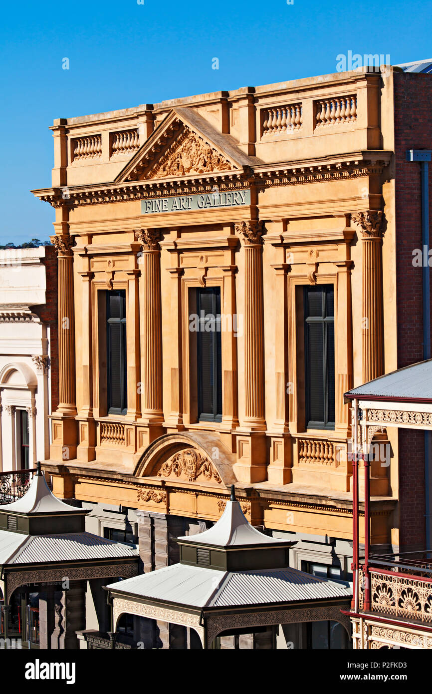 Die Kunstgalerie von Ballarat wurde 1884 gegründet. Das derzeitige Gebäude wasopened 1890. Entworfen von Tappin, Gilbert und Dennehy. Der Stil ist Renaiss Stockfoto