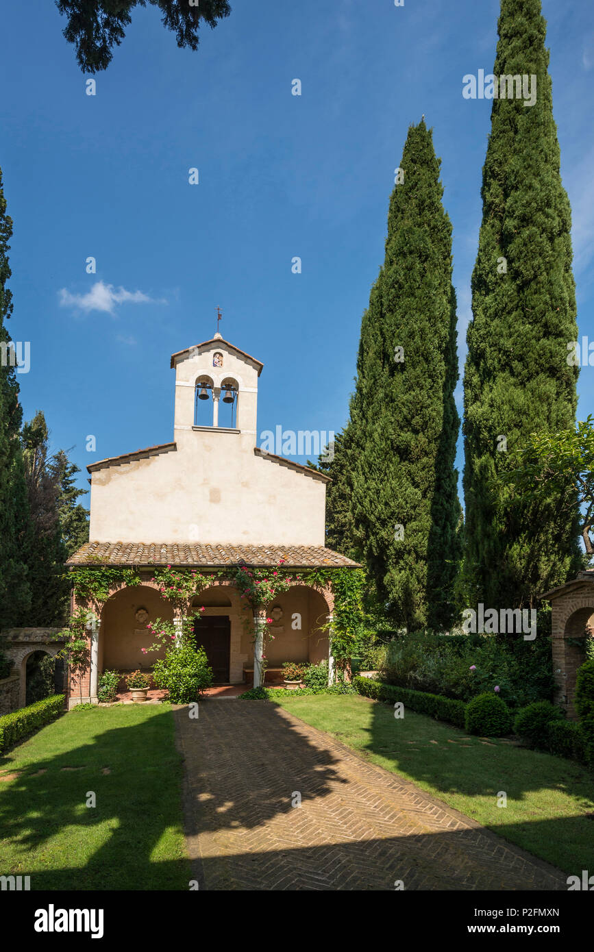 Argiano Weingut, in der Nähe von Montalcino in der Provinz Siena, Toskana, Italien Stockfoto