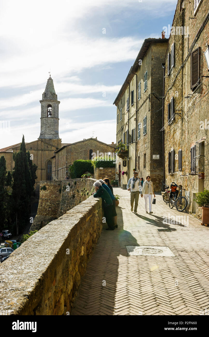 Pienza Val d'Orcia, in der Provinz von Siena, Toskana, Italien, UNESCO Weltkulturerbe Stockfoto