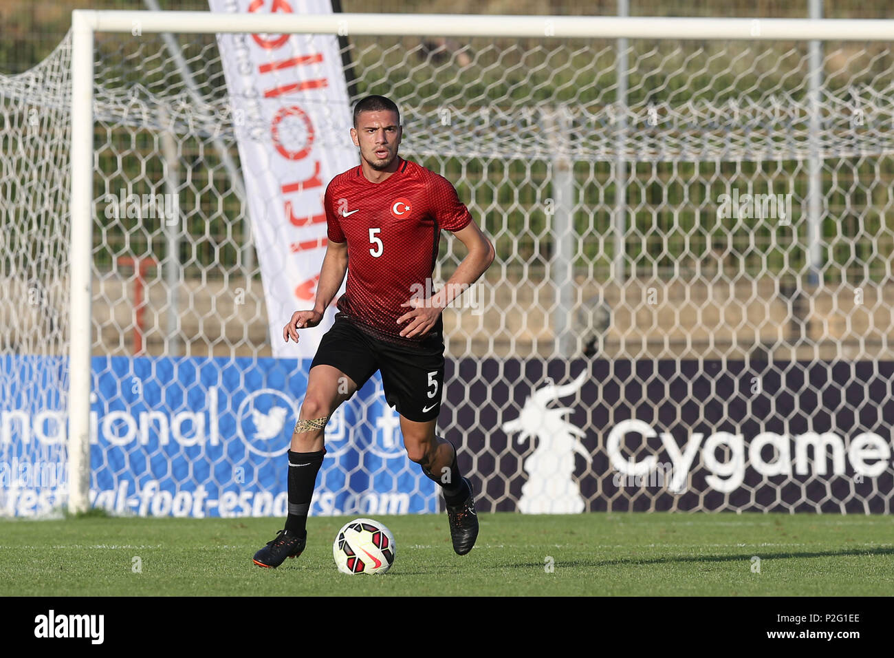 Merih Demiral (TUR), 2018 Toulon Turnier Gruppe C Match zwischen U-21 Kanada 1-0 U-20 Türkei in Stade Jules Ladoumegue in Marignane, Frankreich, 31. Mai 2018. (Foto von Lba) Stockfoto