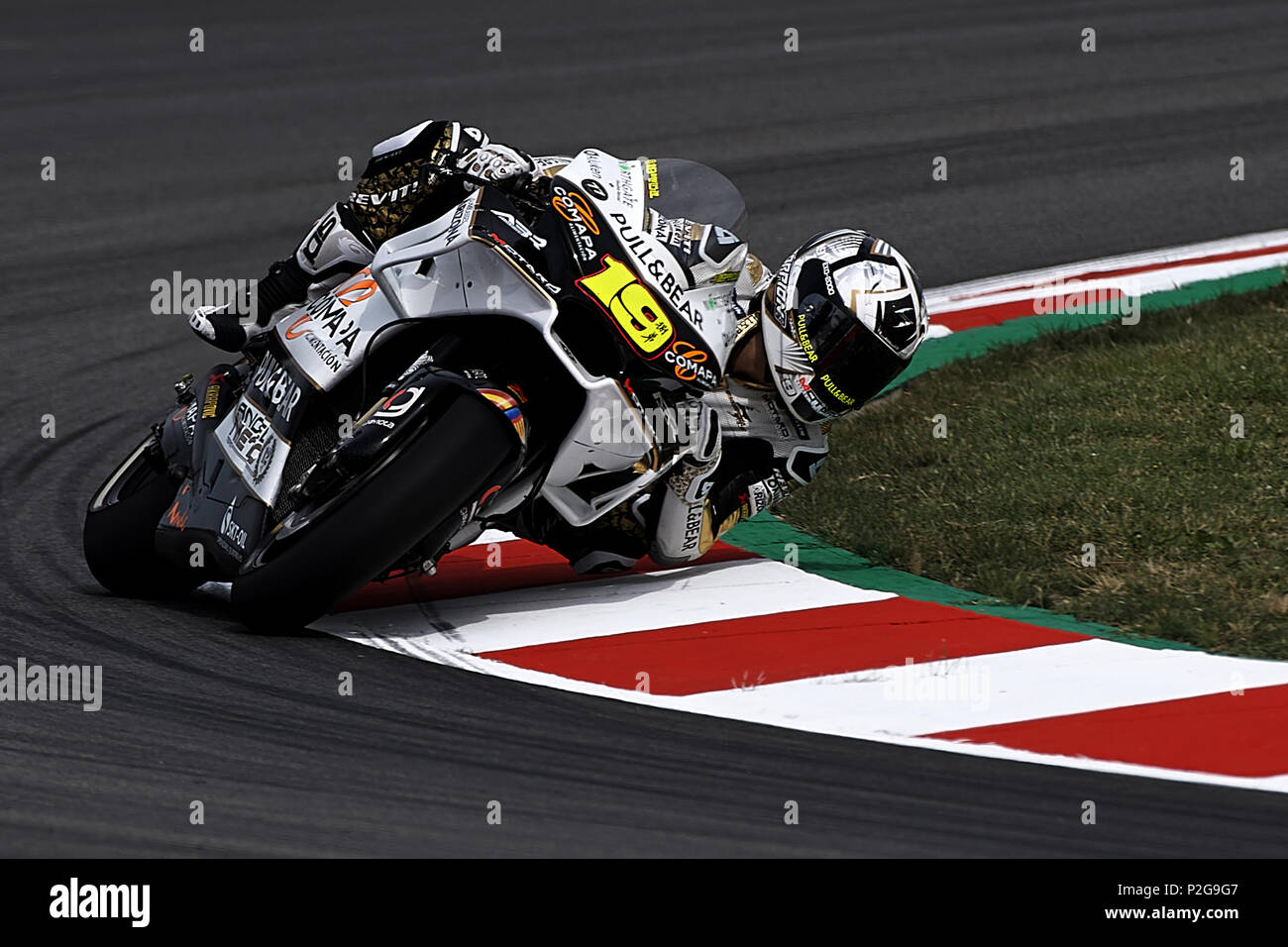 Montmelo, Spanien. 15 Jun, 2018. Alvaro Bautista (19) von Spanien und Angel Nieto Team Ducati im freien Training des Gran Premi Monster Energy de Catalunya, Circuit de Catalunya, Montmelo, Spanien. Am 15. Juni 2018. Credit: CORDON PRESSE/Alamy leben Nachrichten Stockfoto