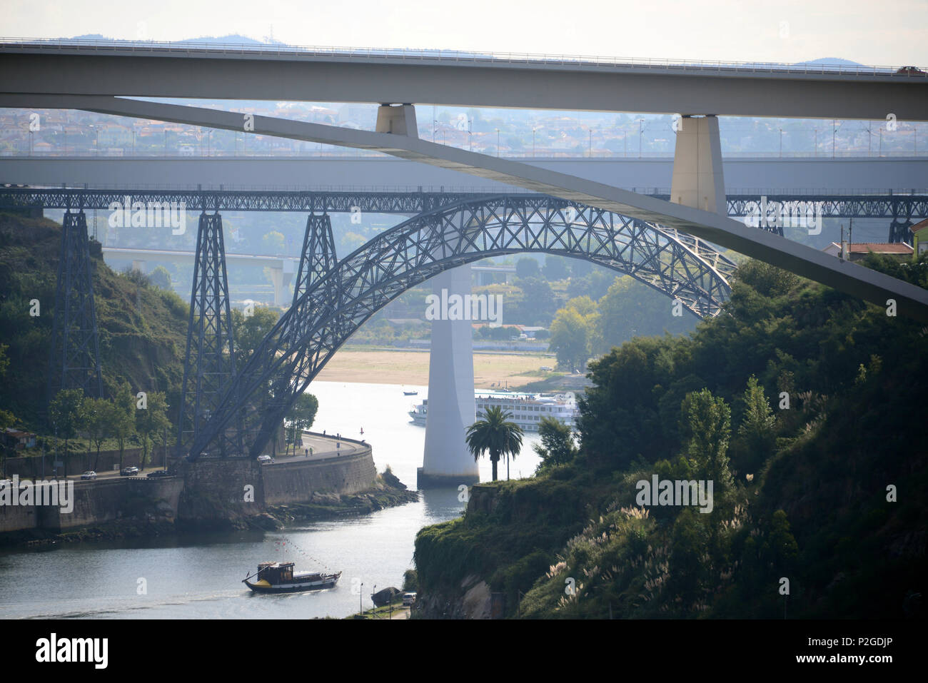 Brücken über Rio Douro, Porto, Portugal Stockfoto