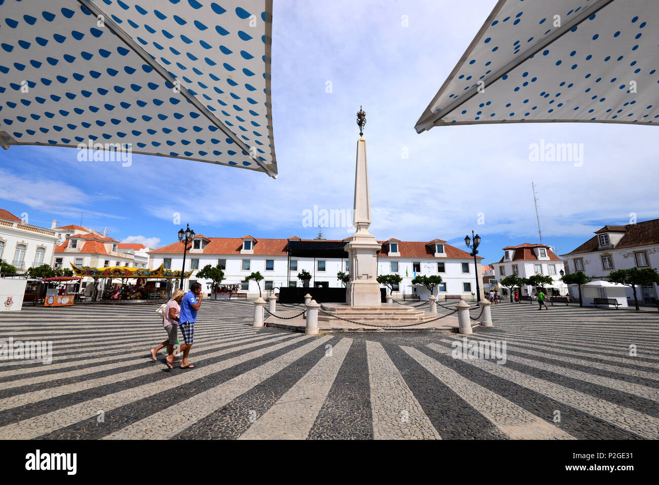 Praça Marquês de Pombal in Vila Real am Rio Guadiana, Algarve, Portugal Stockfoto