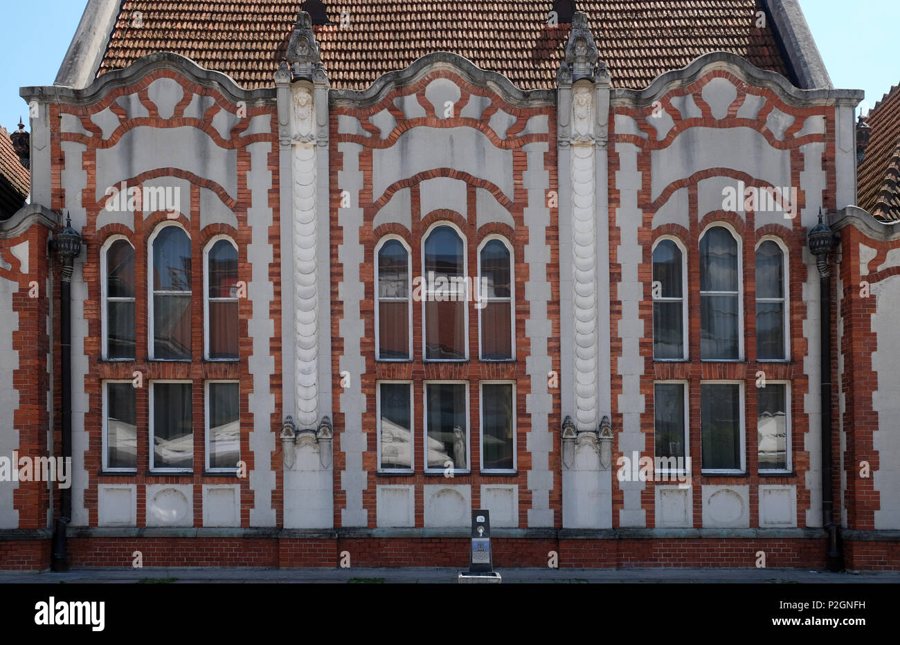 Detail der schönen Jugendstilhaus in Cakovec, Kroatien Stockfoto