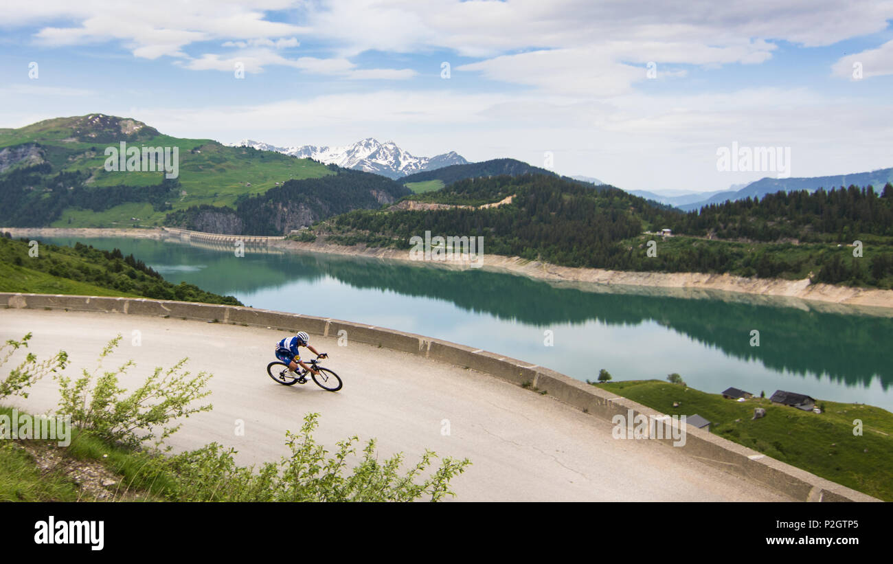 Julian Alaphilippe Radfahren Criterium du Dauphiné 2018 Stufe 6 La Rosière Avergne Rhone Alpes Savoie Radprofi tour Frankreich Stockfoto