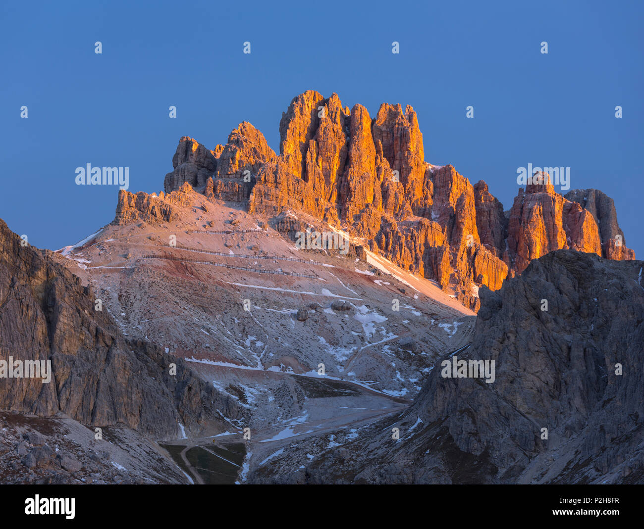 Lagazuoi Gran, Le Tofane, Passo Falzarego, Venetien, Dolomiten, Italien Stockfoto