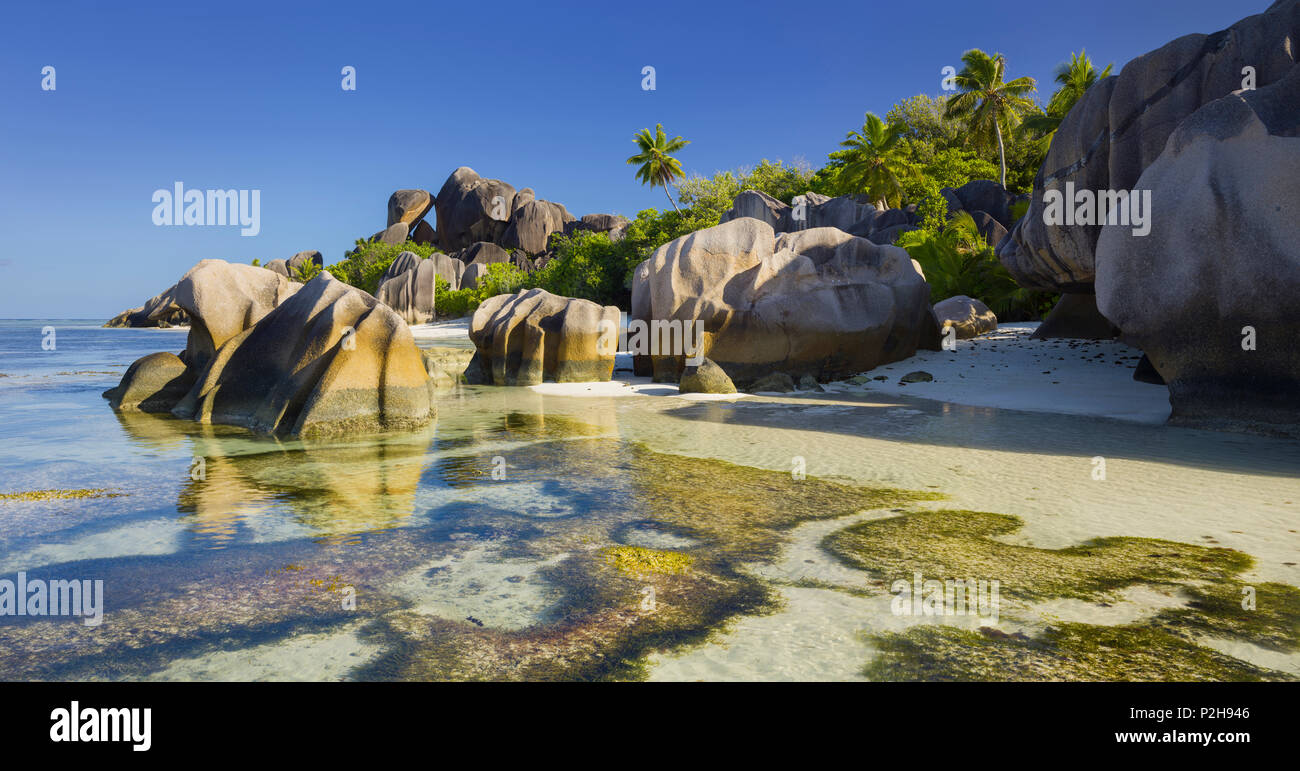Anse Source D'Argent, La Digue Island, Seychellen Stockfoto