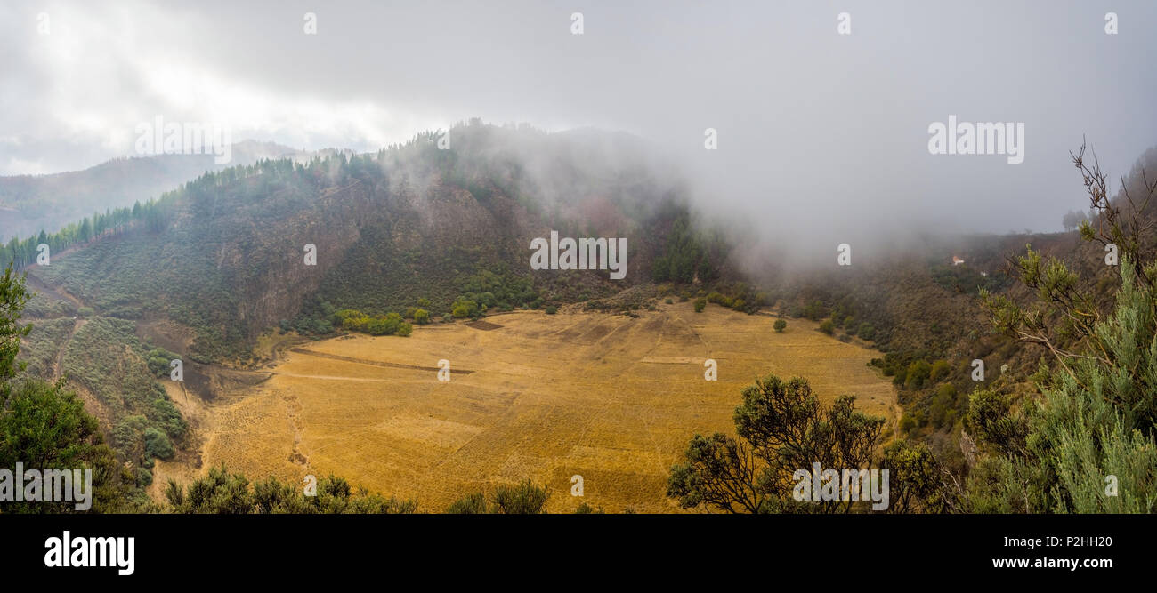 Blick über Bandama Krater Caldera, Gran Canaria, Spanien Stockfoto
