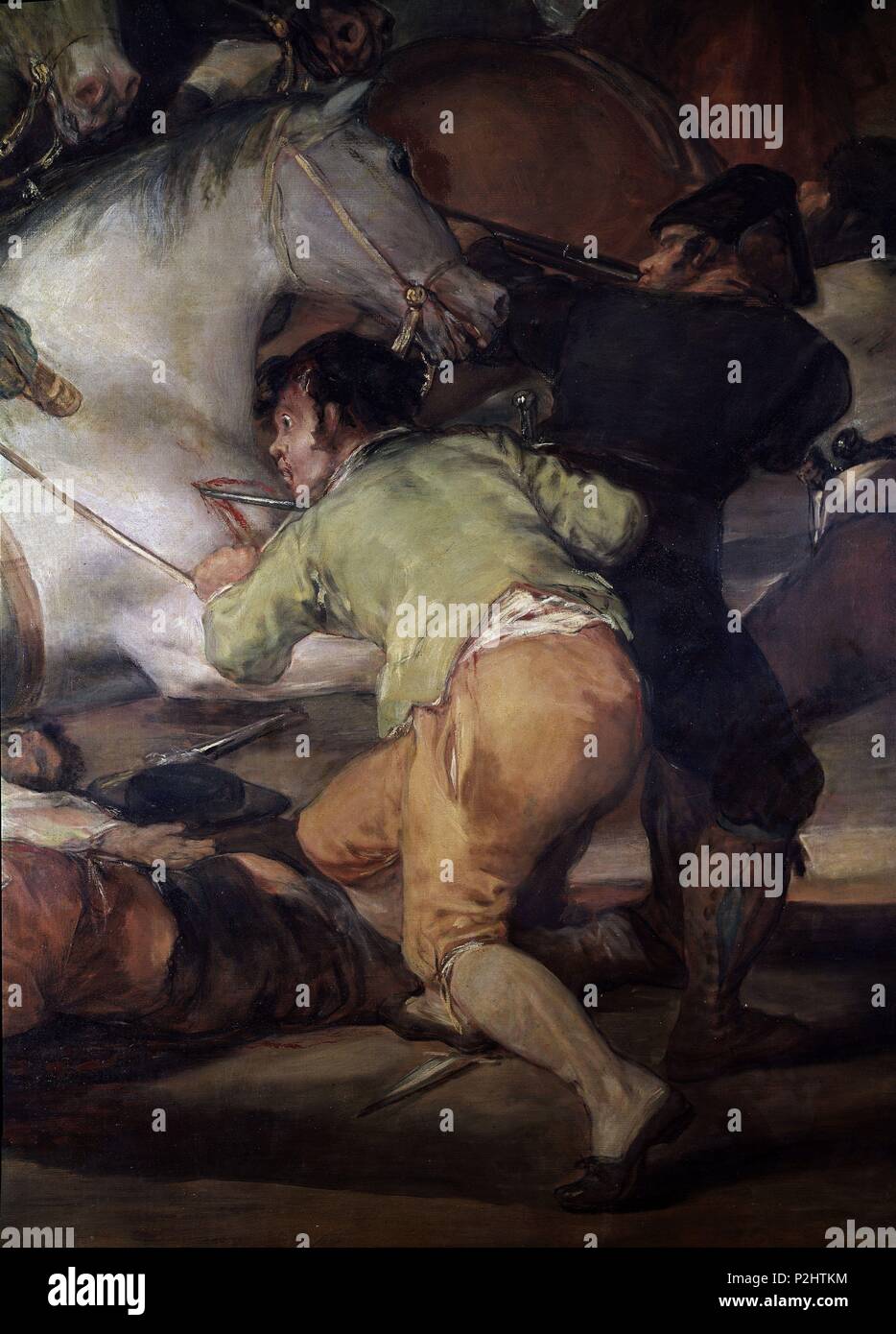 "Die zweite im Mai 1808 in Madrid: die Ladung der Mamelucken" (Detail), 1814, Spanish School, Öl auf Leinwand, P 00748. Autor: Francisco de Goya (1746-1828). Lage: Museo del Prado - PINTURA, SPANIEN. Stockfoto