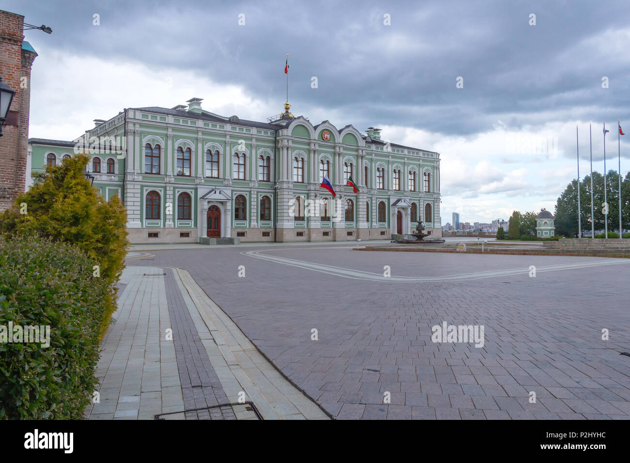 Kazan, Russland - 10. Juni 2018: Bau von Tatarstan Residenz des Präsidenten im Kreml Stockfoto