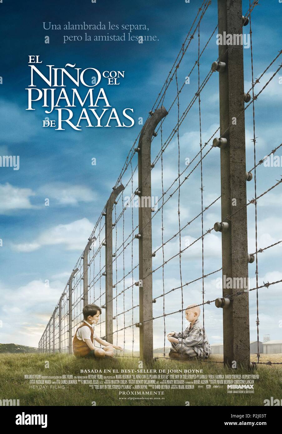 Original Film Titel: DER JUNGE IM gestreiften Pyjama. Englischer Titel: DER JUNGE IM gestreiften Pyjama. Regisseur: Mark Herman. Jahr: 2008. Copyright: nur redaktionell Innen verwenden. Dies ist eine öffentlich verteilten Handzettel. Zugriffsrechte nur, keine Lizenz des Urheberrechts zur Verfügung gestellt. Vorgeschriebene Genehmigung zu Visual Symbol (www.visual-icon.com) Für die Reproduktion des Bildes erforderlich ist. Quelle: BBC Films/HEYDAY FILMS/Miramax Films/Album Stockfoto