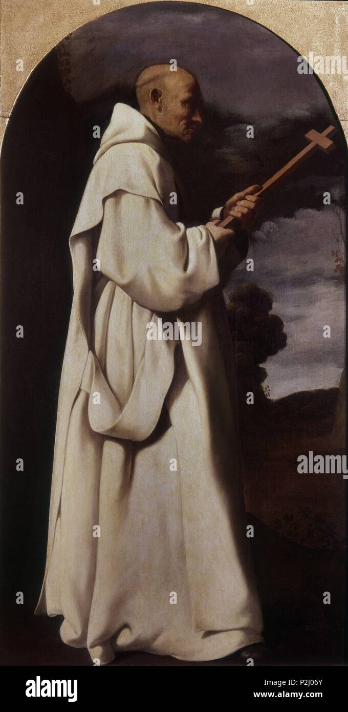 FRAY HERNANDO DE SANTIAGO, 193 x 122, 1633 NºINV 663. Autor: Francisco de Zurbaran (C. 1598-1664). Ort: ACADEMIA DE SAN FERNANDO - PINTURA, MADRID, SPANIEN. Stockfoto