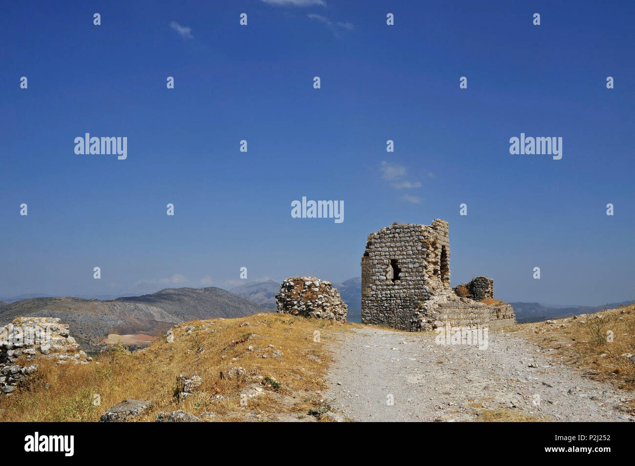 Alcazar, der maurischen Festung in Teba, Andalusien, Spanien Stockfoto