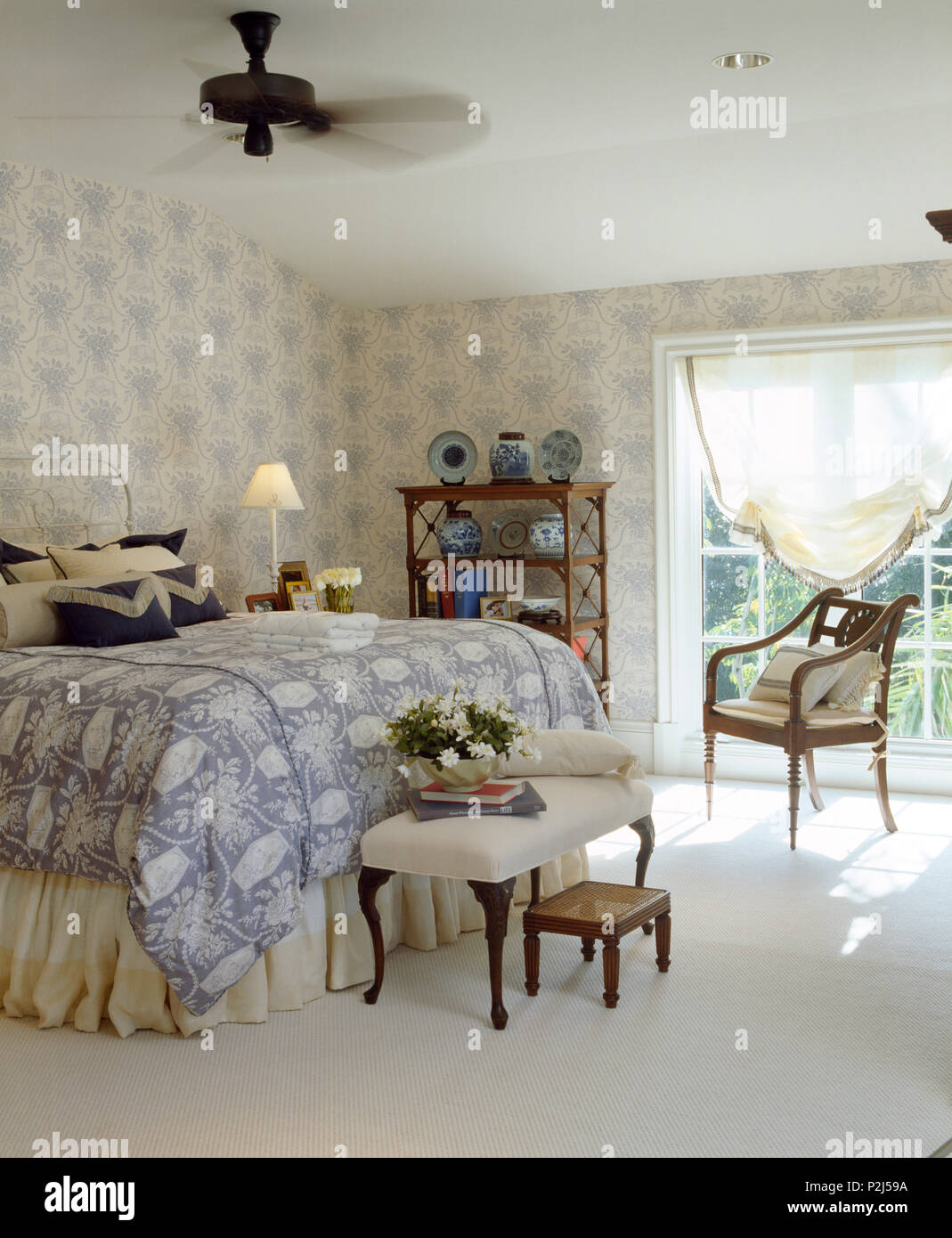 Interiors Country Bedrooms Domestic Stockfotos Interiors
