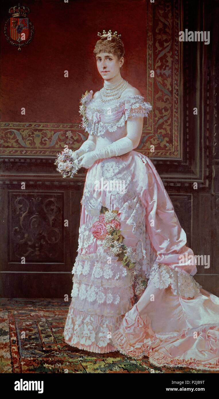 Königin Maria Christina. (1858-1929). Aranjuez, Royal Palace. Lage: PALACIO REAL - PINTURAS, ARANJUEZ, MADRID, SPANIEN. Stockfoto