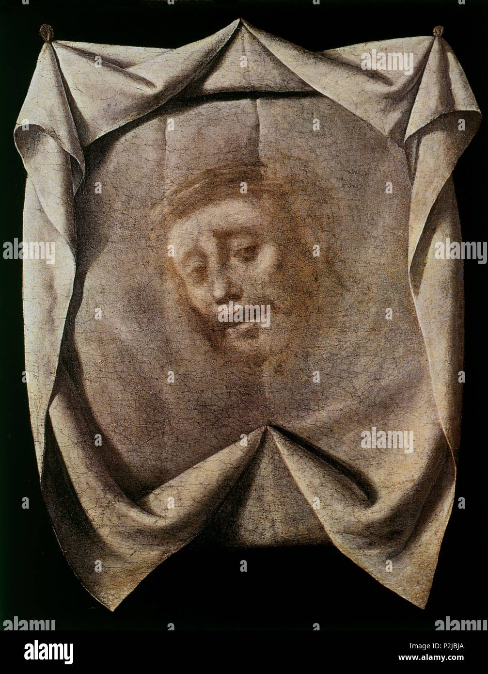 Veronicas Veil. La Santa Faz. 1631. Öl auf Leinwand (70 x 51,5). Spanischen Barock. Stockholm, Nationalmuseum. Autor: Francisco de Zurbaran (C. 1598-1664). Lage: das Nationalmuseum, Stockholm. Stockfoto