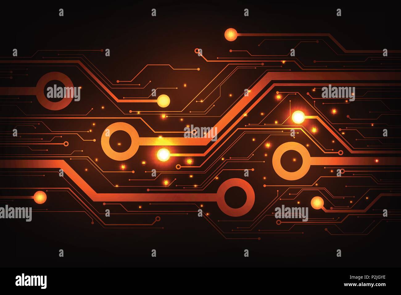 Das Design von elektronischen Schaltungen ist komplex. Stock Vektor