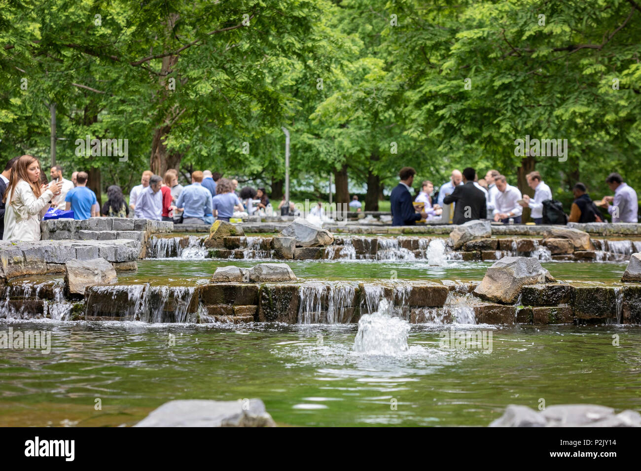 Jubilee Park, Canary Wharf, London Stockfoto