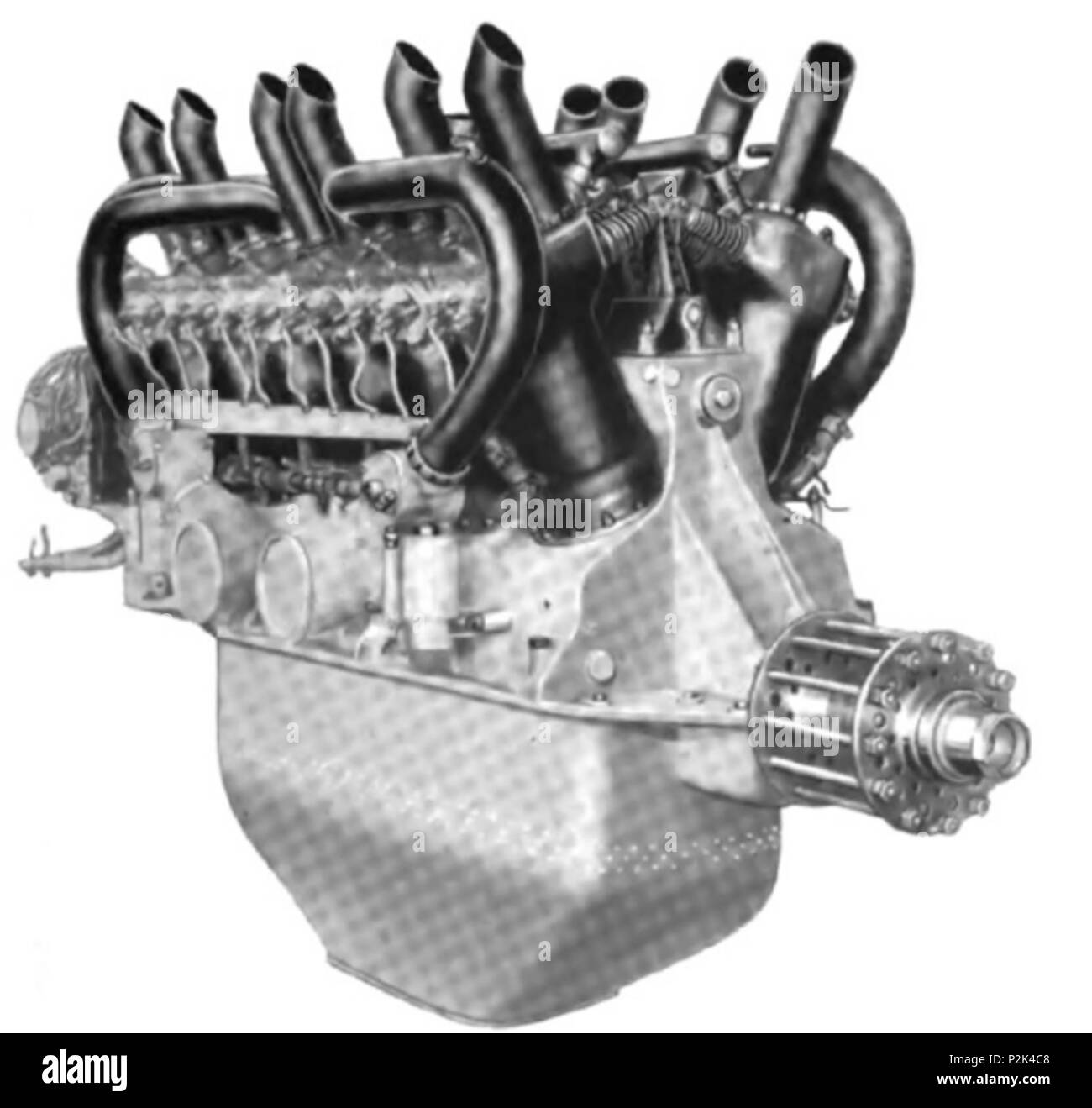 46 Lancia V-12 Aircraft Engine Stockfoto