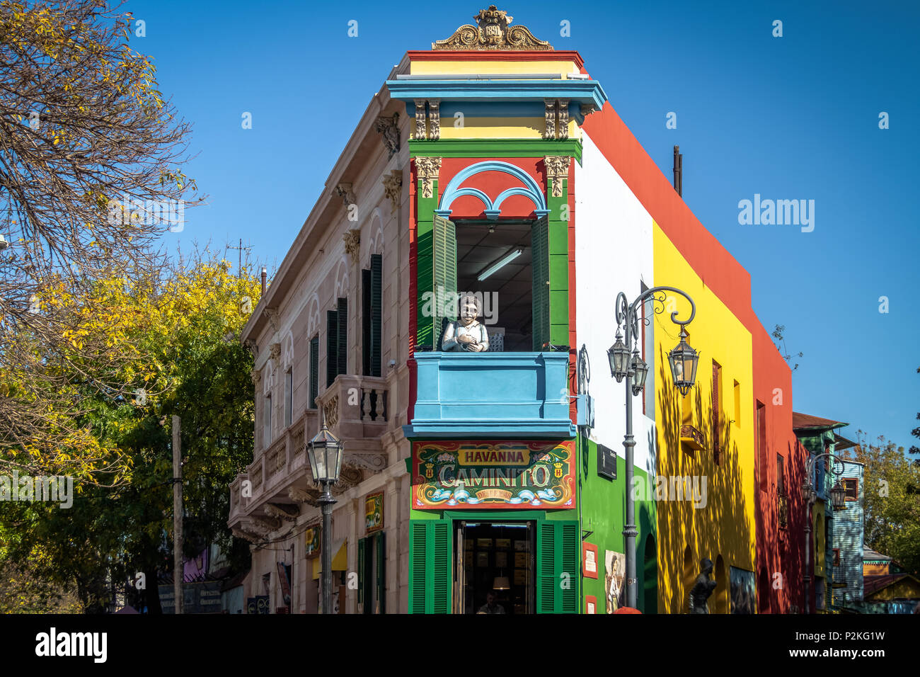 Bunte Caminito La Boca Nachbarschaft - Buenos Aires, Argentinien Stockfoto