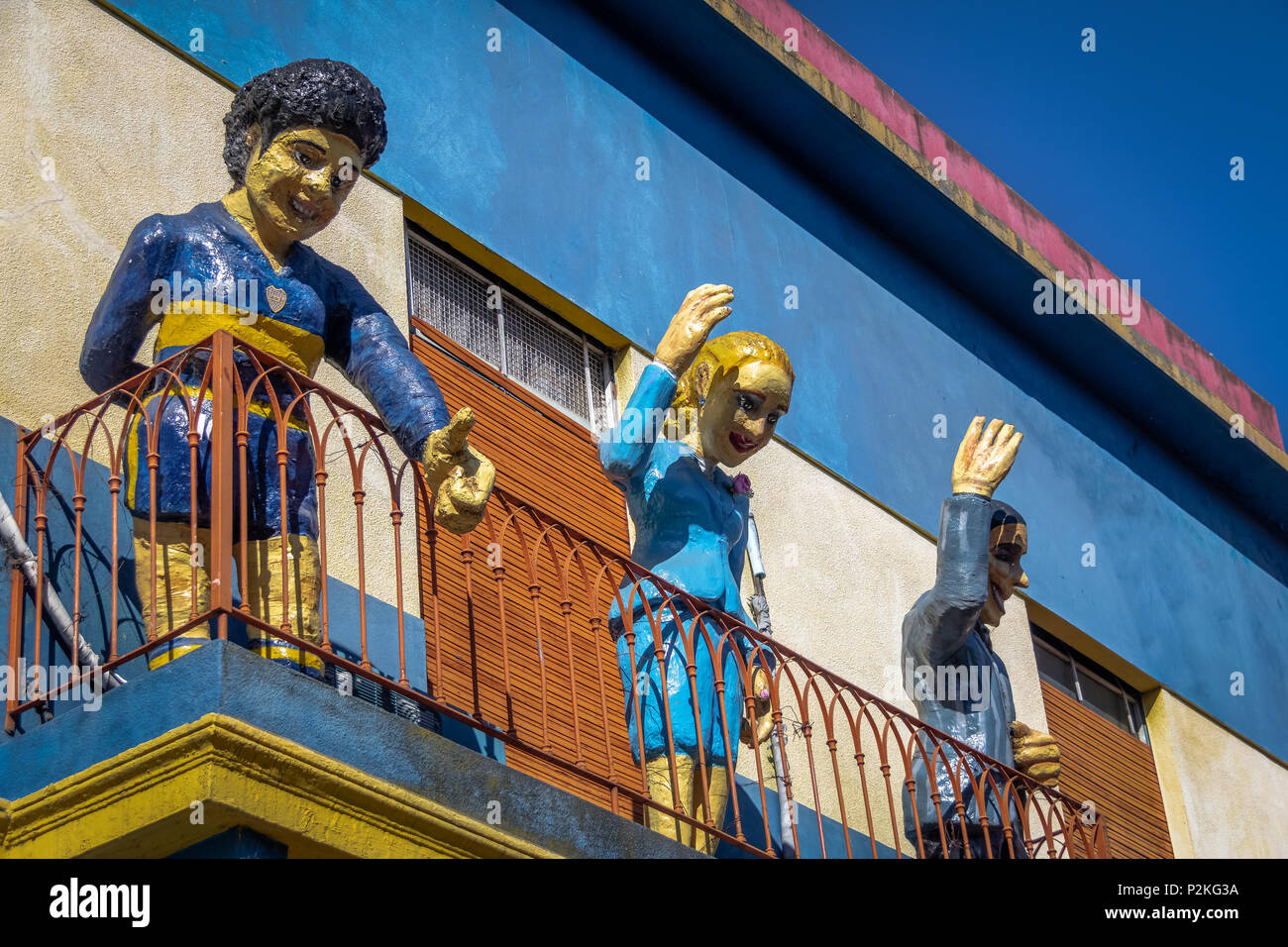 Farbenfrohe Gebäude im Viertel La Boca, Buenos Aires, Argentinien Stockfoto