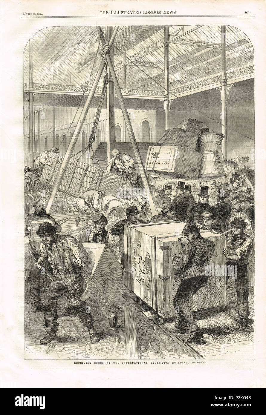 Wareneingang für die 1862 Internationale Ausstellung auch als die Große Londoner Ausstellung, eine Welt fair bekannt neben den Gärten der königlichen Gartenbaugesellschaft, South Kensington, London, England, auf der Website nun durch das Naturhistorische Museum belegt. Stockfoto