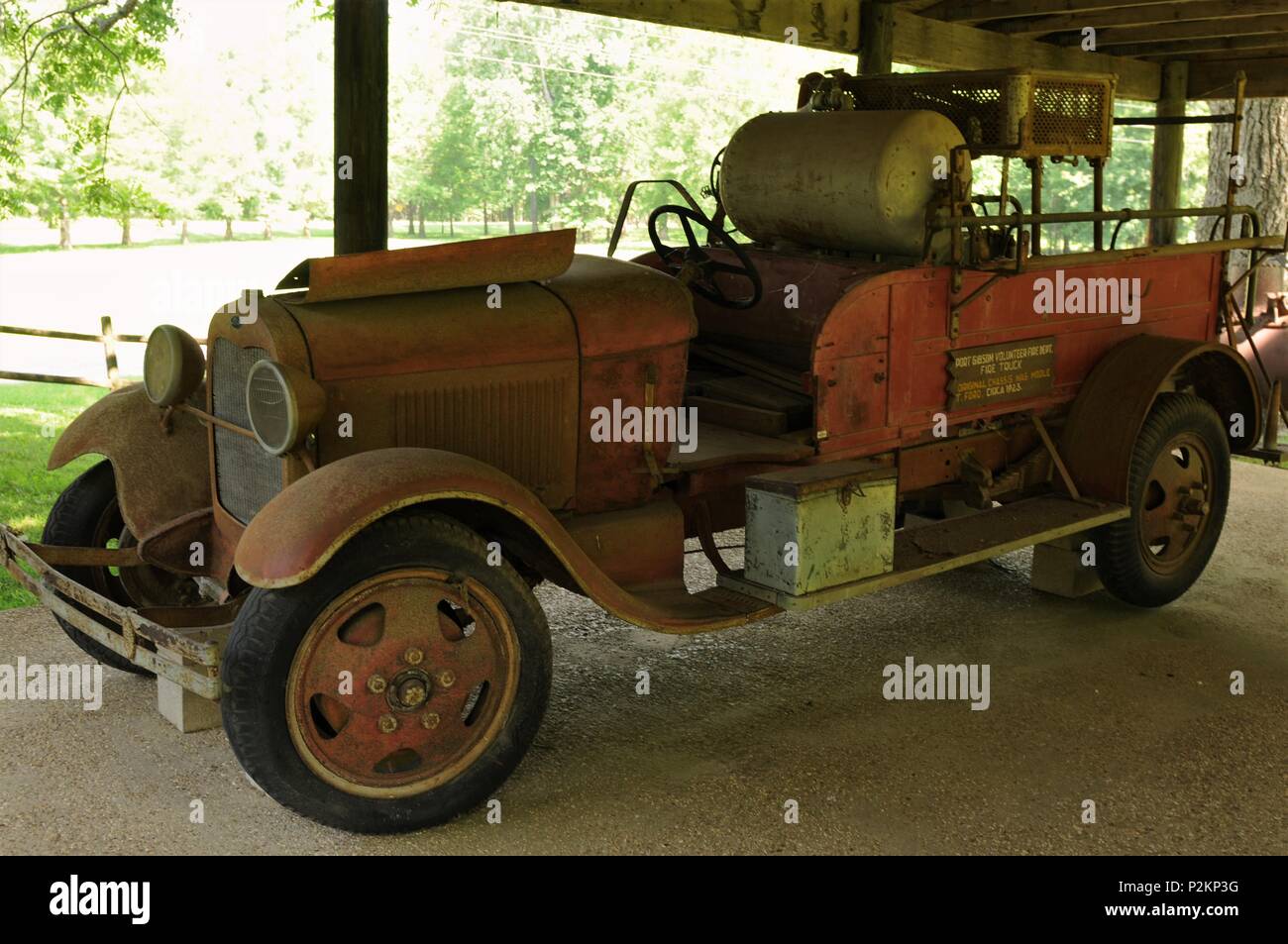 1923 Ford Model T fire truck durch die Port Gibson freiwillige Feuerwehr verwendet. Stockfoto