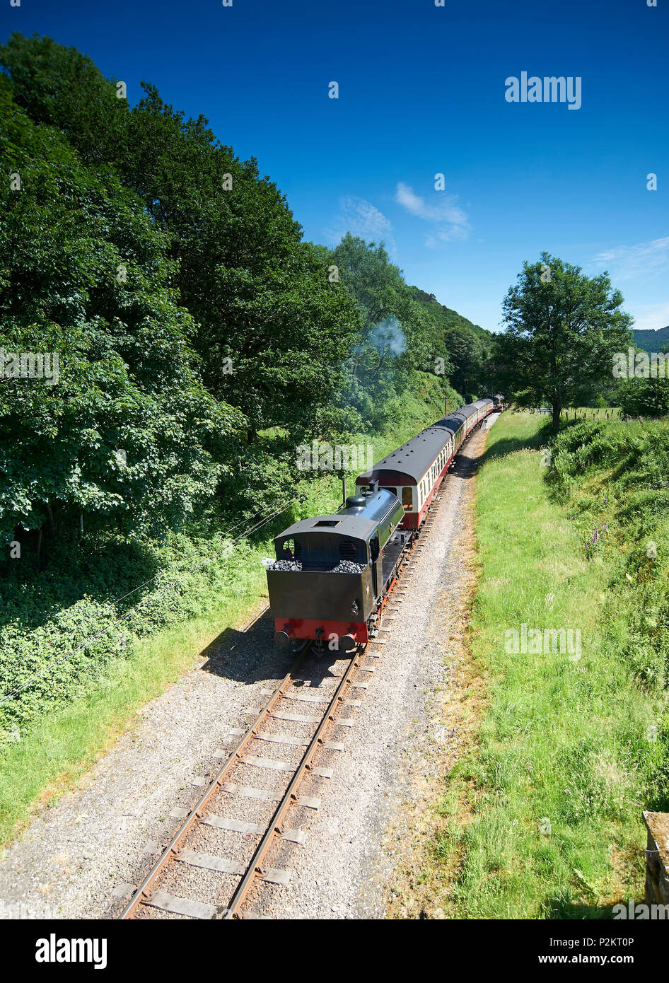 Lakeside und Haverthwaite Steam Railway neben Windermere im Lake District. Lakeside Cumbria England Großbritannien Großbritannien Stockfoto