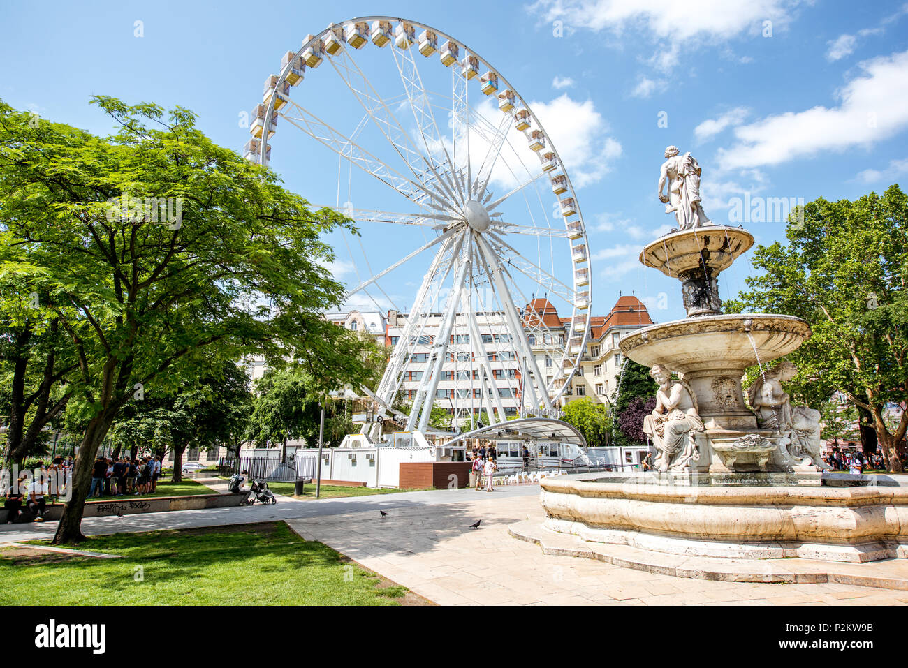 Budapest eye Riesenrad Stockfoto