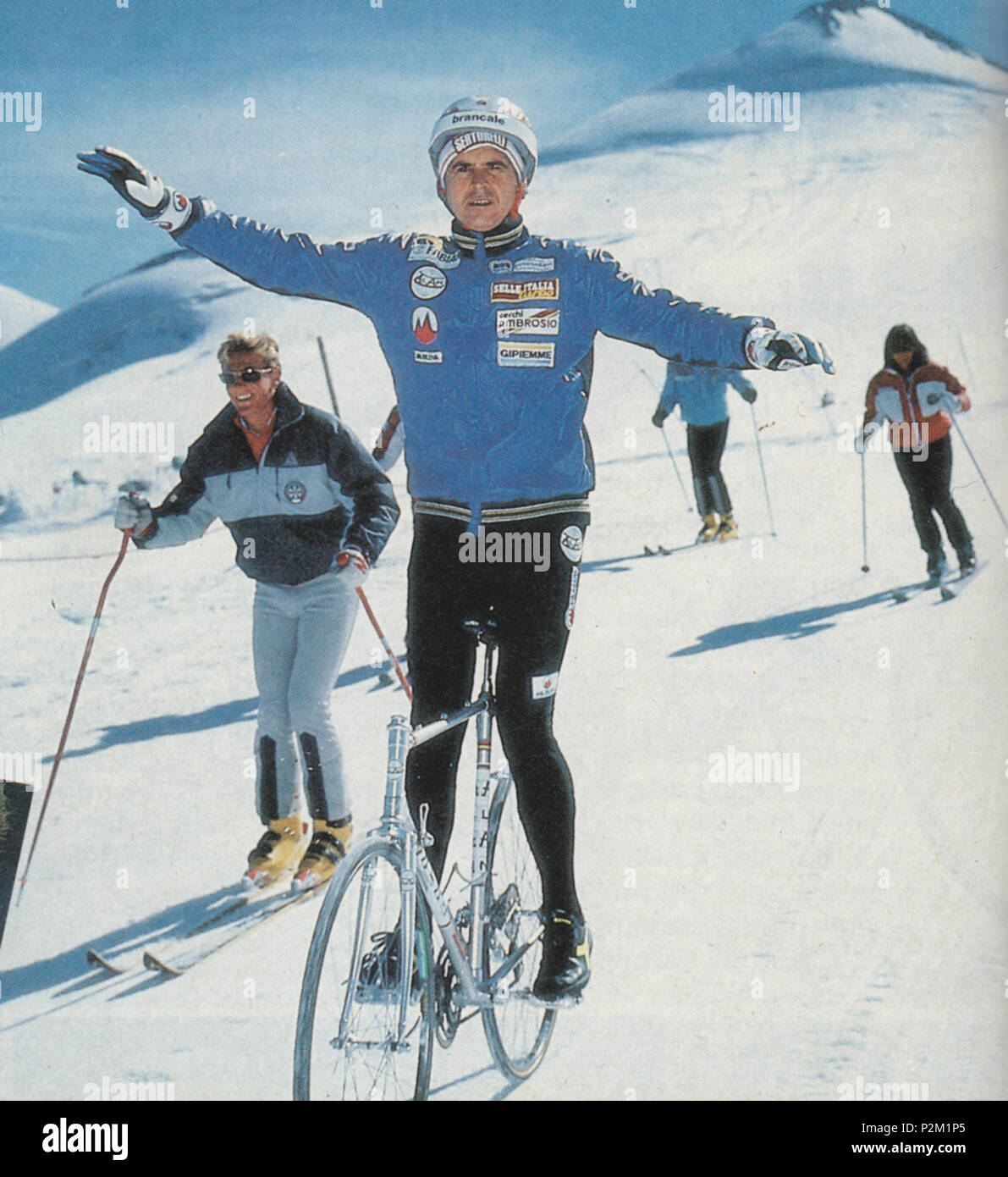 . Italiano: Il ciclista Giuliano Flusses Calore. 1987. Diese Datei fehlt, Informationen zum Autor. 36 Giuliano Flusses Calore Stockfoto