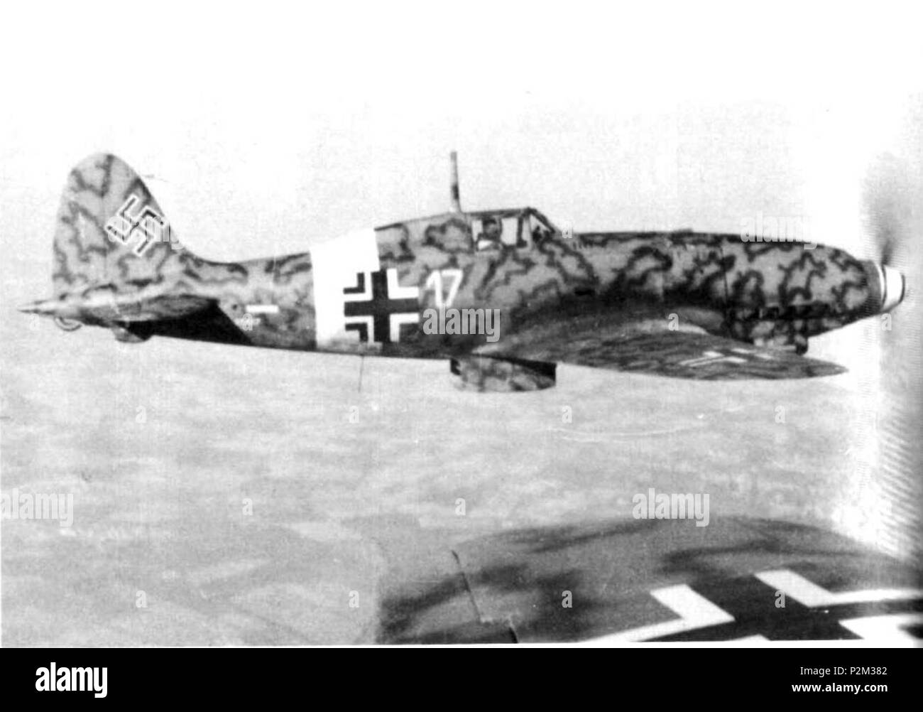 . Englisch: Macchi C.205 mit deutschen Kennzeichen. 1943. Unbekannt 51 Macchi C.205 Deutsch Stockfoto