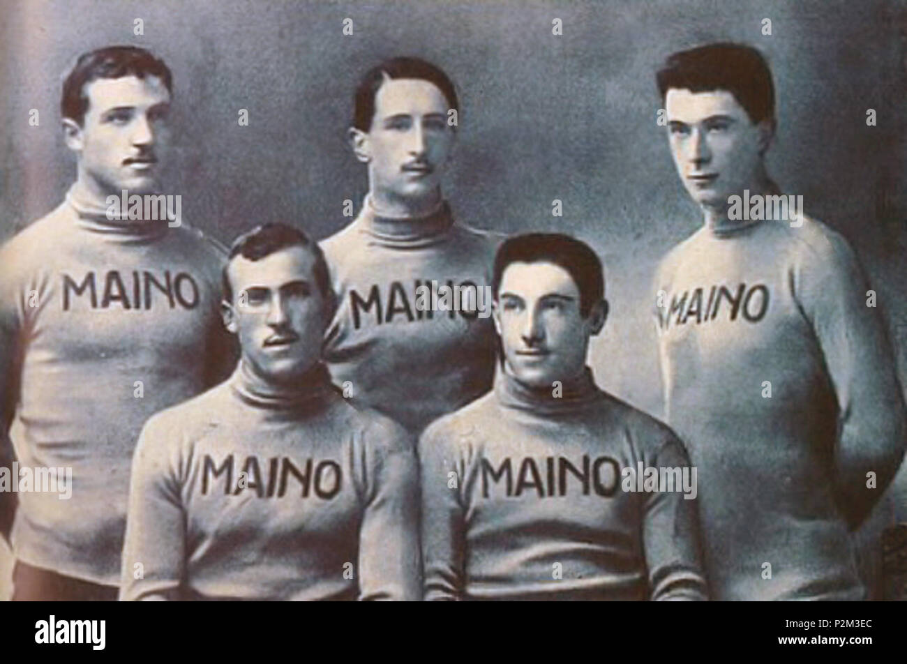 . Italiano: Squadra della Maino al Giro d'Italia 1913. 1913. Unbekannt 51 Maino Kader der 1913 Giro d'Italia Stockfoto