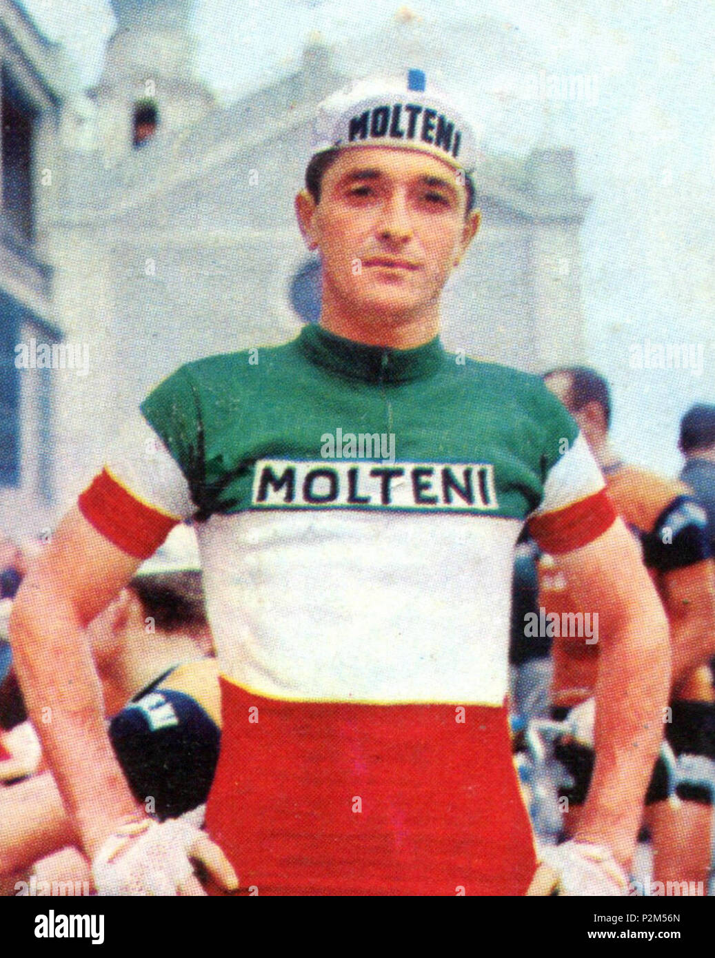 . CAMPIONI DELLO SPORT 1966/67 - Figurina/Aufkleber n. 190 - M. DANCELLI-Rec. 1966 oder früher. Unbekannt 55 Michele Dancelli 1966 Stockfoto