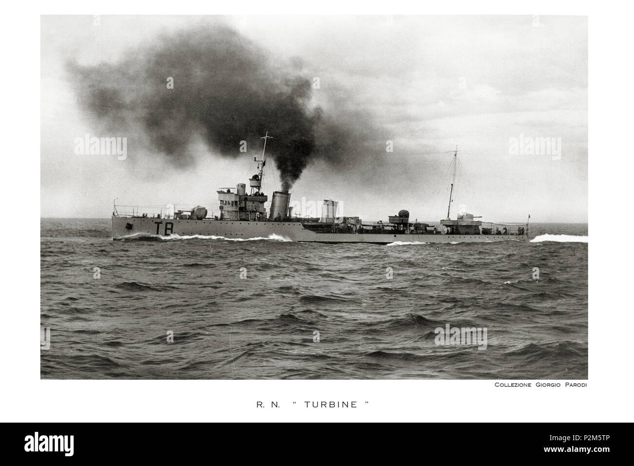 . Englisch: RIN Turbine in der Navigation (Mitte 1930er Jahre). 1. Januar 1935. Unbekannt 22 Zerstörer Turbine in der Navigation Stockfoto