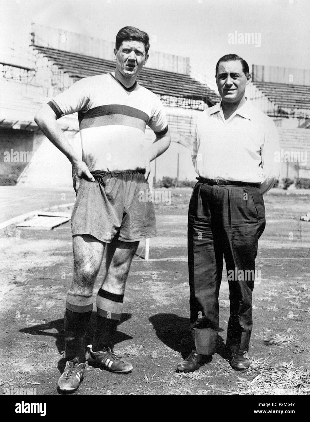 . Italiano: Horst Szymaniak (a sinistra) e Ignazio Marcoccio (a destra). Zwischen dem 15. Oktober 1961 und 25. April 1962. Unbekannt 85 Szymaniak e Marcoccio Stockfoto